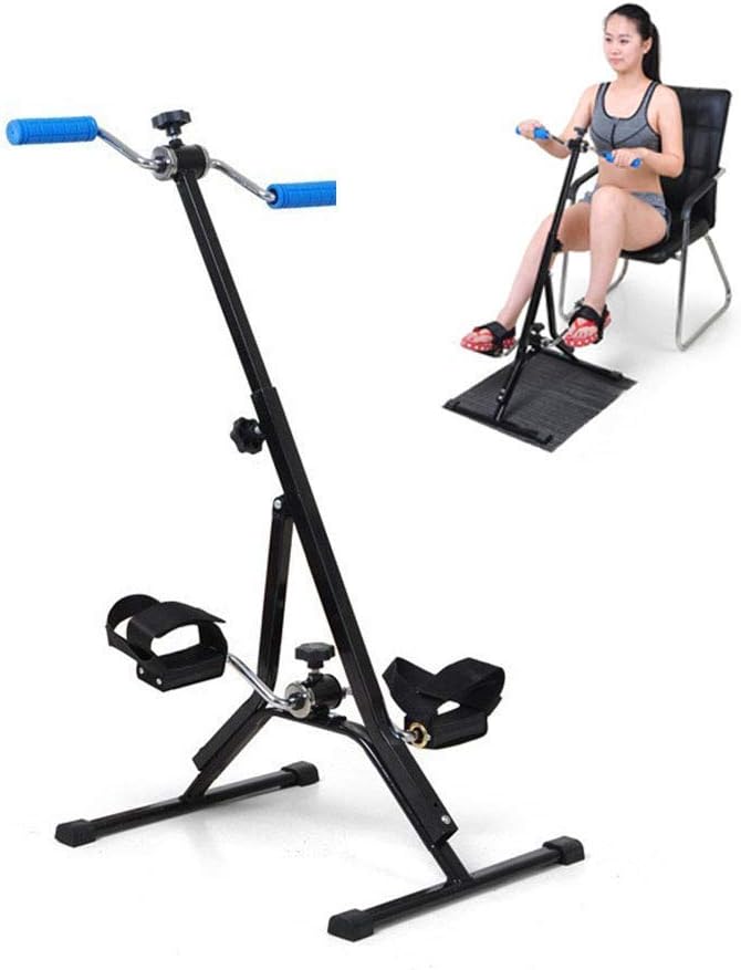 LUNEZY Pedal-Trainingsgerät für ältere Menschen Faltbares Mini-Heimtrainer für Beine und Arme Radfahren Tragbare Fitness für Übungs- und Rehabilitationstraining Geeignet für drinnen und d