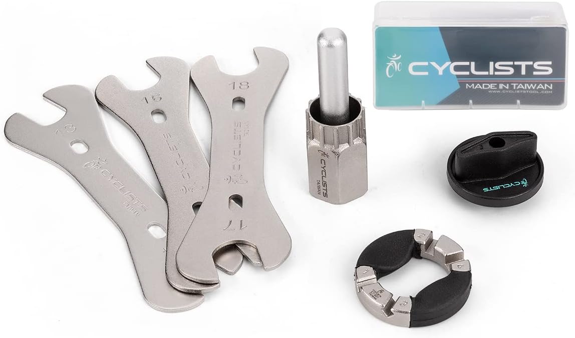 cyclists Bicycle Repair Kit, Portable Bicycle Tool Box Bicycle Tool Set for Bicycle Tyre Chain Assembly Repairs Bike Tool Set with Carry Case