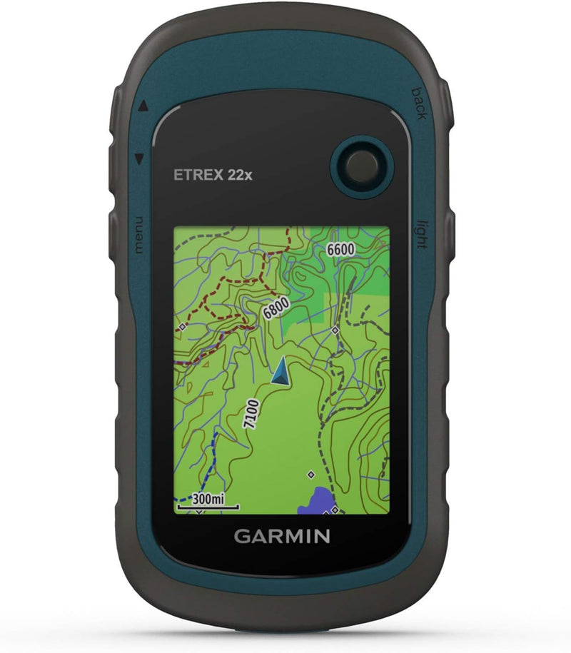 Garmin eTrex 22x – Robustes, wasserdichtes GPS-Outdoor-Navi mit 2,2" (5,6 cm) Farbdisplay mit Tastenbedienung, vorinstallierter TopoActive-Europakarte und 25 Std Akkulaufzeit