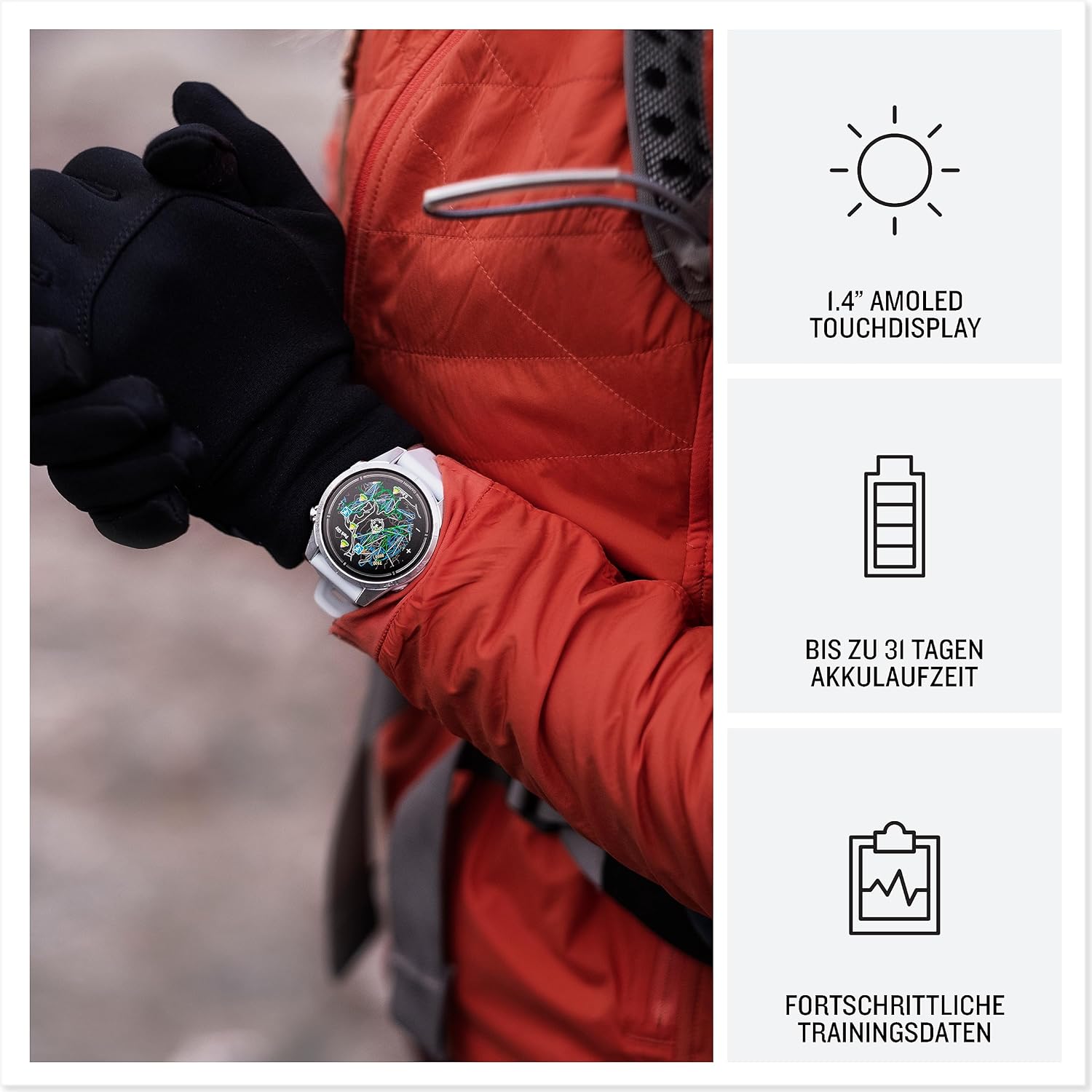 Garmin EPIX PRO 51mm – GPS-Multisport-Smartwatch mit brillantem 1,4“ AMOLED-Display und Touch-/Tastenbedienung. TOPO-Karten, 60 Sport-Apps, GarminMusic, GarminPay, bis zu 31 Tage Akkulaufzeit